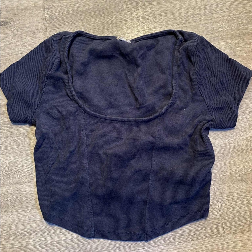 Garage Navy Crop Top